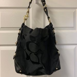 AUTHENTIC COACH BLACK LARGE CARLY BAG